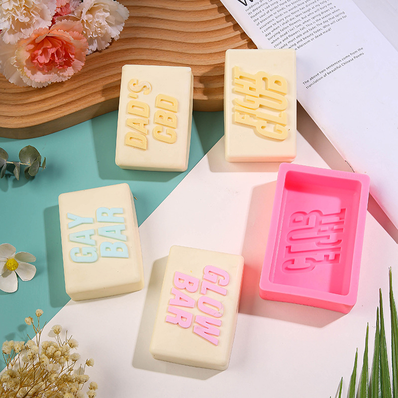 Soap Making Fight Club - 파이트 클럽 글자 비누 실리콘 몰드