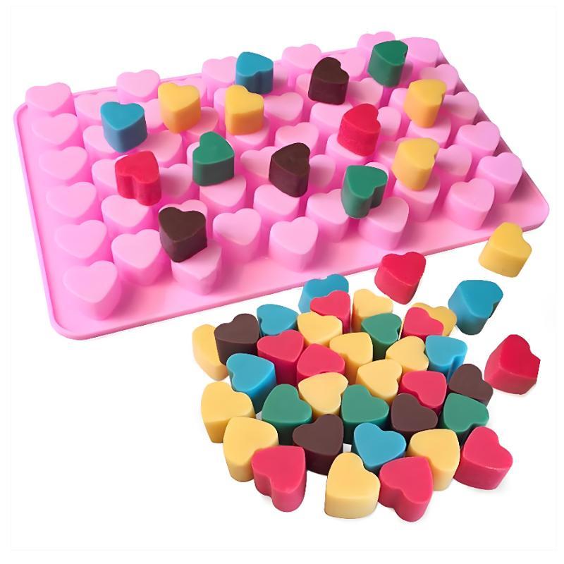 55 그리드 하트 실리콘 케이크 몰드 BPA 프리 재사 - Soap Making Dish 리뷰 및 가격