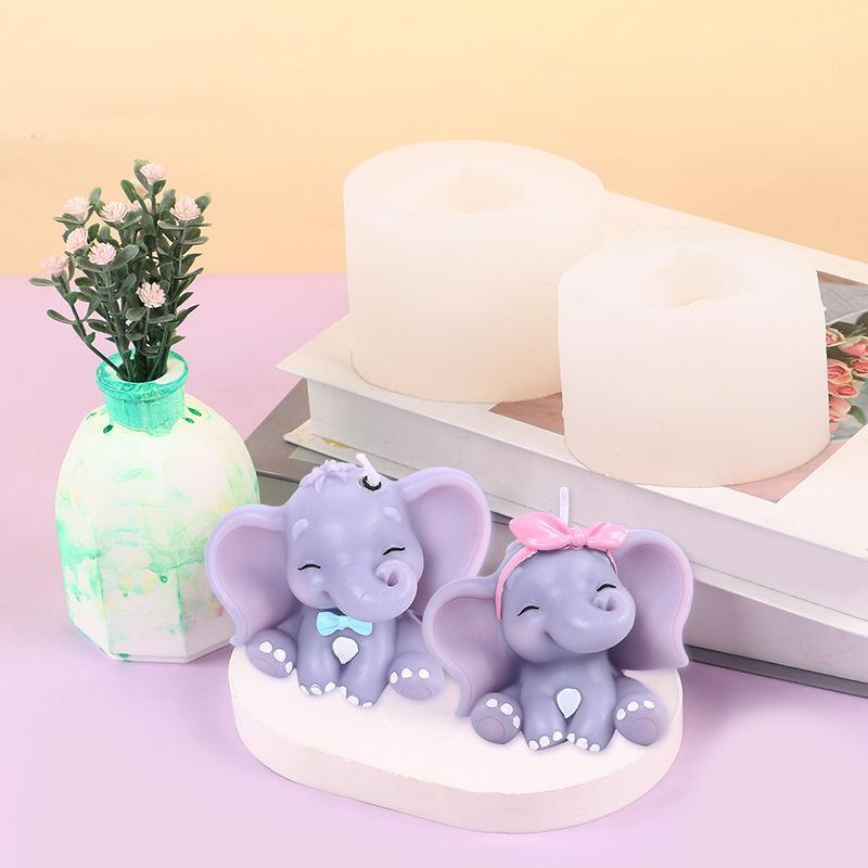 귀여운 3D 코끼리 실리콘 캔들 몰드, 쉽게 분리되는  - Soap Making Dish 리뷰 및 가격
