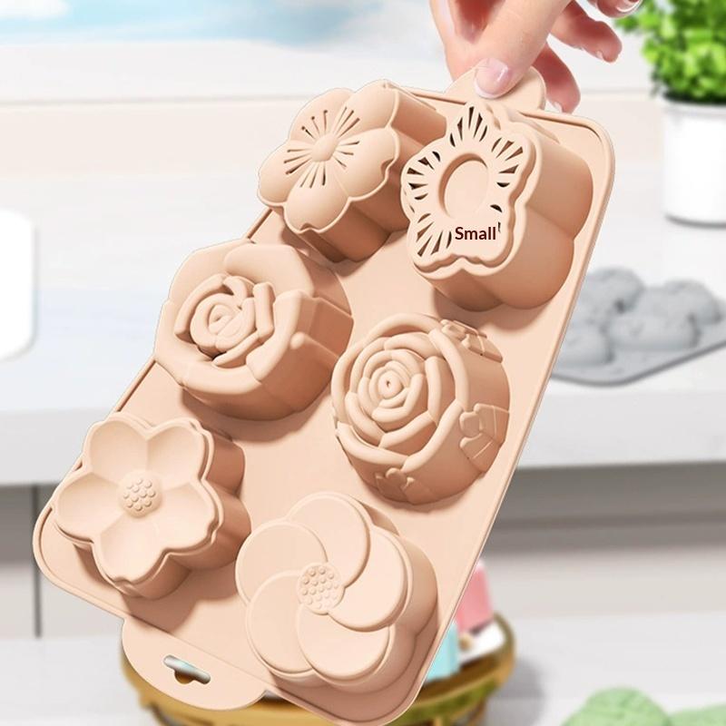 SU 플라워 실리콘 몰드, 6가지 꽃 모양 베이킹 몰드 - Soap Making Jelly 리뷰 및 가격