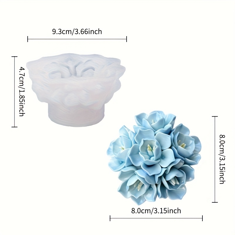 1개의 수국 양초 실리콘 몰드, 양초, 비누, 레진 공 - Soap Making Oven 리뷰 및 가격