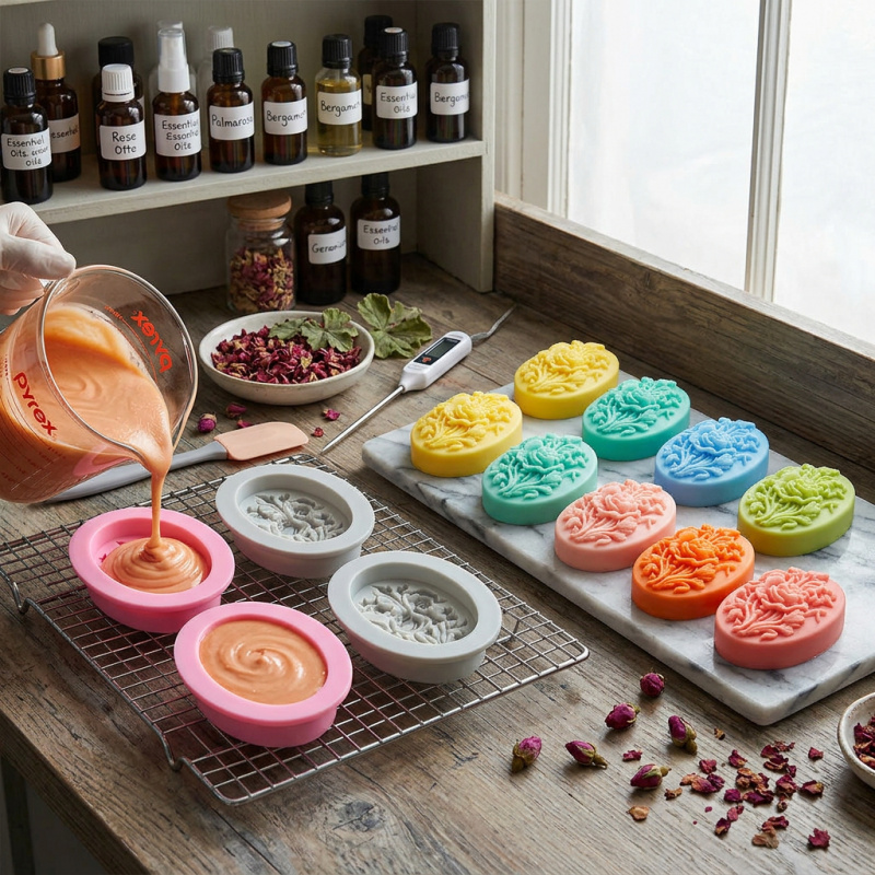 4개의 꽃 모양 실리콘 몰드, 쉽게 탈형이 가능하고 재 - Soap Making Dish 리뷰 및 가격