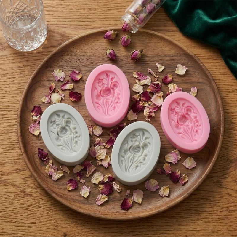 4개의 꽃 모양 실리콘 몰드, 쉽게 탈형이 가능하고 재 - Soap Making Dish 리뷰 및 가격