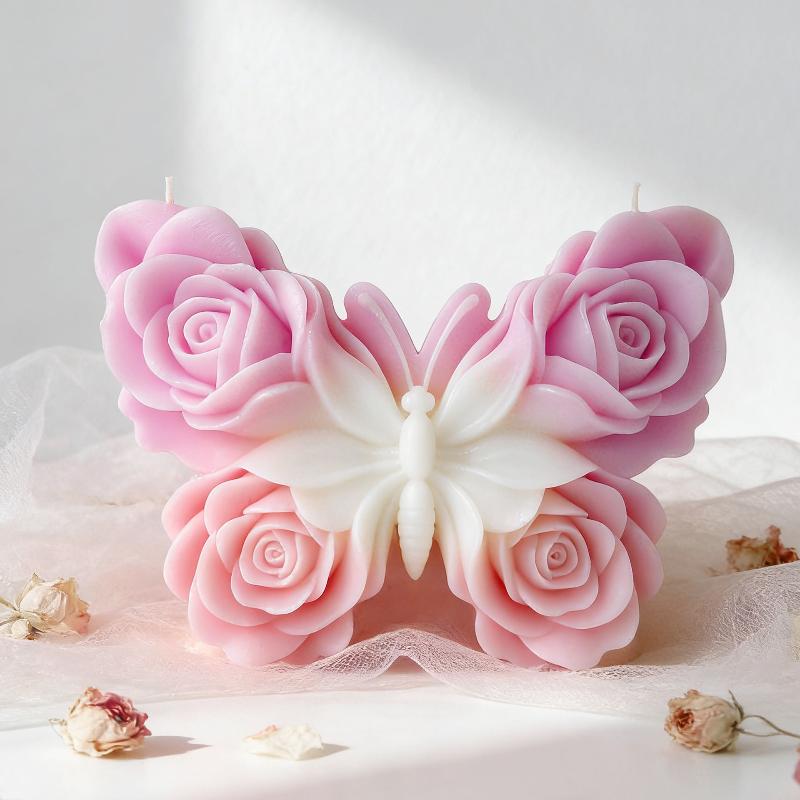 DIY 장미 나비 모양 실리콘 몰드 수제 아로마 캔들  - Soap Making Dish 리뷰 및 가격